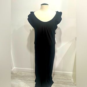 NWT XXXL Black Maxi Cap Sleeve Dress (Time and Tru)